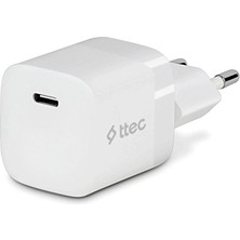 Ttec 2SCP03B 30W Pd Usb-C Seyahat Hızlı Şarj Aleti Beyaz Tüm Mobil Cihazlarla Uyumlu Kompakt Tasarım