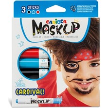 Carnival Temalı Carioca Yüz Boyası 6g 3 Renk Su Bazlı Dermatolojik Olarak Test Edilmiş