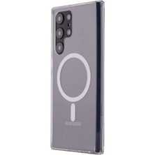 Newface Muratech New  Galaxy S22 Ultra Kılıf Magneticsafe Şeffaf Silikon - Şeffaf