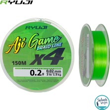 Ryuji Aji Game X4 Ip Misina 150MT Pe 0.2 0.02MM 1.5kg A.yeşil