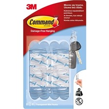 3 Adet  Command™ 17006CLR-CEE Mini Boy Şeffaf Askı