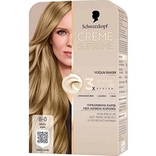 4 Adet   Creme Supreme Saç Boyası 8-0 Koyu Sarı