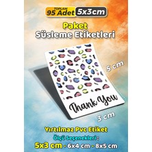 Sb Store Teşekkür Etiketi Thank You Ambalaj Hediye Süsleme Etiketi Model 170 - 95 Adet 5cm