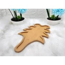 Özgürce Doğal Bambu Görünümünde Yaprak Şeklinde Ahşap Servis ve Sunum Tahtası