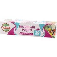 2 Adet Taktik Buzdolabı Poşeti Orta Boy 24*38 cm 20 Adet