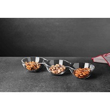 2 Adet  Paşabahçe Crystallin El Yapımı 3'lü Çerezlik