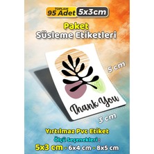 Sb Store Teşekkür Etiketi Thank You Ambalaj Hediye Süsleme Etiketi Model 175 - 95 Adet 5cm