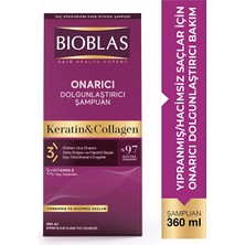 3 Adet Bioblas Şampuan 360 ml Saç Dökülmesine Karşı Collagen + Keratin