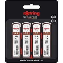4 Adet   Rotring Tikky Versatil Kalem Ucu 0.5 mm 4'lü Blister