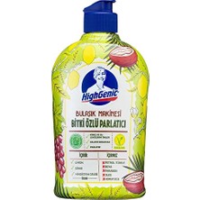 Highgenic 3 Adet Bulaşık Makinesi Parlatıcı Bitki Özlü 500 ml Limon Kokusuyla Etkili Temizlik