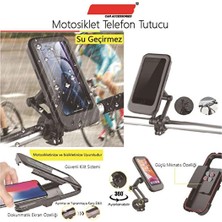 3 Adet  Carub Su Geçirmez Motorsiklet Telefon Tutucu