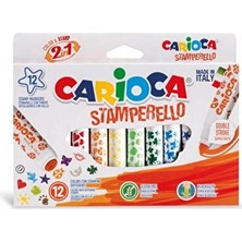 4 Adet Carioca Stamperello Keçeli Boya Kalemi 12 Li