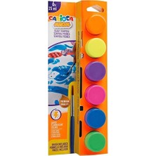 4 Adet Carioca Tempera Suluboya Süper Yıkanabilir Fırçalı Fosforlu Renkler 6*25ML