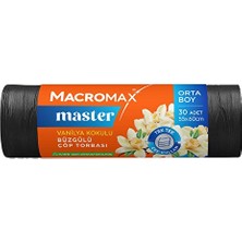 4 Adet Macromax Çöp Torbası Büzgülü 30 Lu Vanilya Kokulu