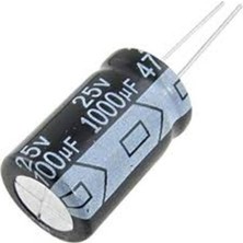 Mikrogate 1000UF 25V Elektrolitik Kondansatör 10X16 5mm 85C