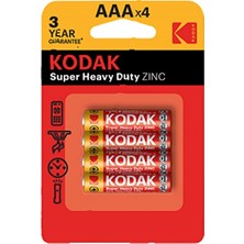 Kodak Çinko Karbon Ince Pil 4'lü