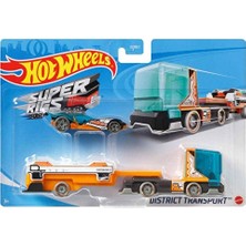 2 Adet Hot Wheels Taşıyıcı Tırlar - Enerjik Ayrıntılarla Dolu Spor Arabalı Süper Tırlar - BDW51
