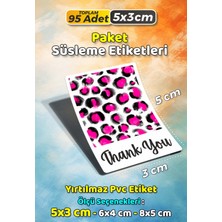 Sb Store Teşekkür Etiketi Thank You Ambalaj Hediye Süsleme Etiketi Model 174 - 95 Adet 5cm