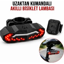 Multizone Akıllı Bisiklet Arka Lamba Sinyalli Stop Işığı Uzaktan Kumandalı Alarm Şarjlı Korna Güvenli Sürüş