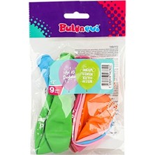 4 Adet Balonevi Doğum Günü Baskılı Balon 9'lu