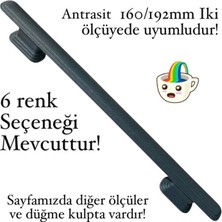 Eymen Meral Aksesuar Handle Lüx 160/192MM Antrasit Renk, Aynı Kulpta 2 Ölçü Mevcuttur Iki Delik Arası 16 ve 19.2 cm  Dir. Ağır Kaliteli ve Uzun Ömürlü Malzemedir. Şık ve Estetik Görünümlüdür. (Vidalar Dahildir)