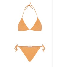 Aquella Lurex Simli Üçgen Bikini Takımı Turuncu 210-1460