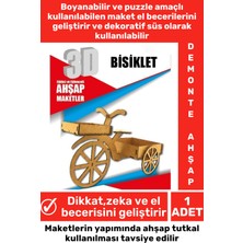 Özgürce 3D Görsel Zeka Geliştirici Boyanabilir Ahşap Puzzle Seti