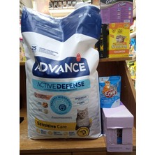 Advance Sensitive Somonlu 10 kg Yetişkin Kedi Maması+20 Adet Enjoy Balıklı Kedi Yaş Mama 85 Gram