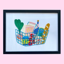 Özgürce Mini Alışveriş Sepeti Kendin Yap Kit ve Hediye Poster Seti