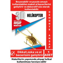 Özgürce 3D Görsel Zeka Geliştirici Boyanabilir Ahşap Puzzle Dekoratif