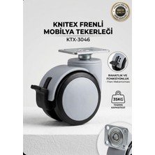 Skygo 4 Adet Gri Büro Tipi Tablalı Dönerli Frenli Mobilya Tekerleği