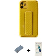 Marsilyan™- iPhone 12 Kılıf Yörünge Yansıma - Şeffaf Pasifik Cam Ekran Koruyucu + Gökkuşağı Shine Kamera Lens Koruma Cam