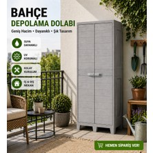 Csb Store Dış Mekan Depolama Dolabı 4 Raflı 78X46X182 cm Dayanıklı & Su Geçirmez