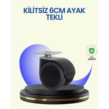 Balcali 6 cm Döner Kilitsiz Ayak Tek Parça - DE0024-5KHDE2