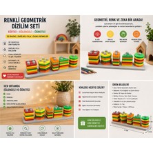 3D Boyuthane Renkli Geometrik Dizilim Seti – Eğitici Oyuncak