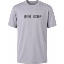 Trender 26YSS9000064 Gri Erkek T-Shirt Modal 0 Yaka Dont Stop