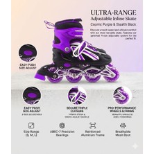 Hacı Kasımoğulları Premium 'a-Skate' Çocuklar Için Ayarlanabilir Işıklı Inline Paten Seti – Silikon LED Tekerlekli & Alüminyum Gövdeli