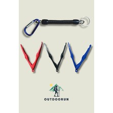 Outdoorun Profesyonel Balık Tutma Maşası ve Karabinalı Takım Askı Aparatı Seti