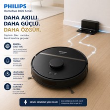 Philips Çok Katlı Haritalama Özellikli 4000 Pa Emiş Güçlü Akıllı Robot Süpürge Mop Geniş Su Hazneli Islak Kuru Kullanımlı Güçlü Performans