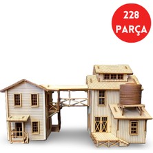 Özgürce Nostaljik Ahşap Maket Seti, 228 Parça, Eğlenceli ve Hobi Için Tam Set