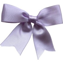 Lila Fiyonk Saten Kurdele 25 Adet - 30 mm Süsleme, Nikah Şekeri, Hediye, Çeyiz Süs, Balon Süsü