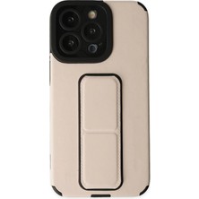 Newface Muratech New Iphone 13 Pro Max Kılıf Mega Standlı Silikon - Gold