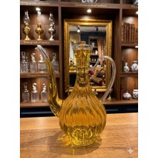Reoona Borosilikat Cam Glorry Yağlık Veya Sirkelik 700 ml 1 Adet Çizgili Tasarım Gold Kafalı