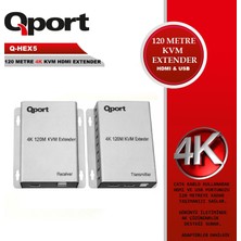 Qport Q-Hex5 Kvm Cat6 120MT 4K HDMI Cogaltıcı(2lı)