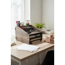 Benomtech Evrak Rafı Masaüstü Medium Organizer Ceviz Desenli 3mm Mdf