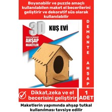 Özgürce 3D Ahşap Puzzle Dekoratif Zeka Geliştirici Boyanabilir Oyun Seti