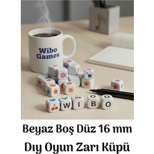 Özgürce Beyaz Akrilik Küp Zar Seti, Dıy Hobi ve Öğretim Için 10 Adet