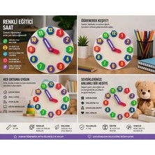 3D Boyuthane Renkli Eğitici Saat – 3D Baskı Pla | Çocuklar Için Öğretici Saat Oyuncağı | Zaman Öğrenme Seti