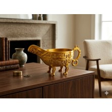 Freya Feng Shui Antik Altın Bereket Kabı Para ve Zenginlik Enerji Objesi