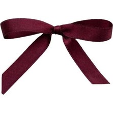 Bordo Fiyonk Saten Kurdele 50 Adet - 10 mm Süsleme, Nikah Şekeri, Hediye, Çeyiz Süs, Balon Süsü